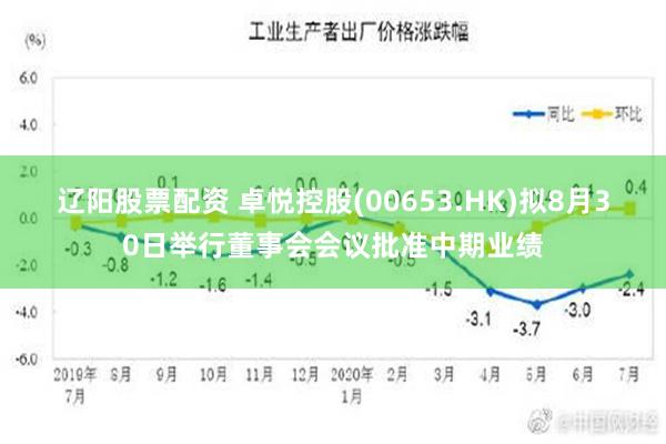 辽阳股票配资 卓悦控股(00653.HK)拟8月30日举行董事会会议批准中期业绩