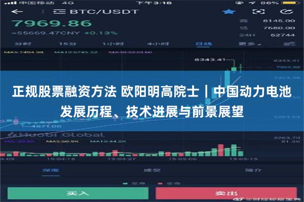 正规股票融资方法 欧阳明高院士｜中国动力电池发展历程、技术进展与前景展望