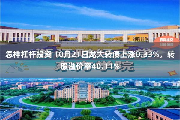 怎样杠杆投资 10月21日龙大转债上涨0.33%，转股溢价率40.11%