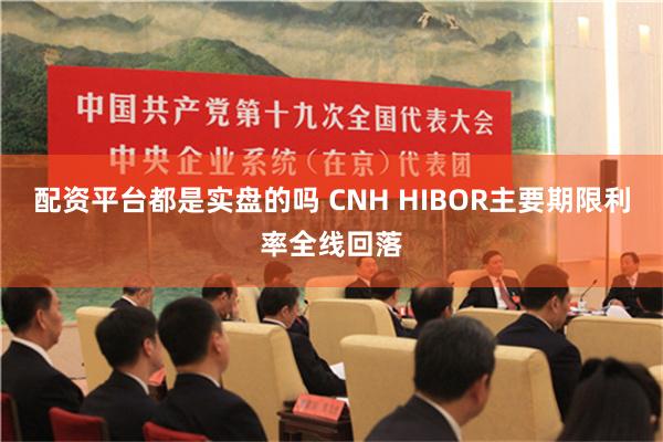 配资平台都是实盘的吗 CNH HIBOR主要期限利率全线回落